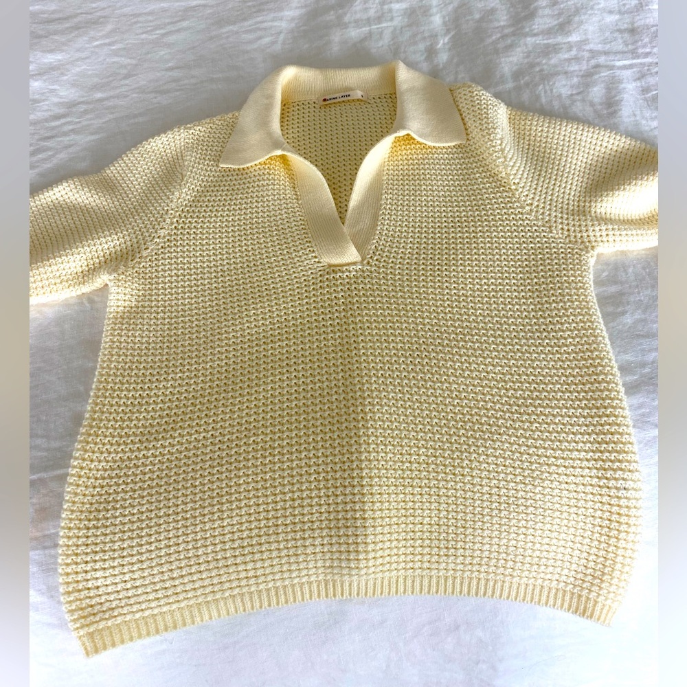 Marine Layer short sleeved polo sweater size small
